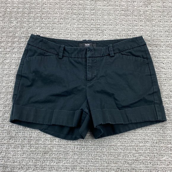 MOSSIMO Shorts Women Size 2 Black Short Pants Cotton Low Rise Casual Ladies - Picture 1 of 13